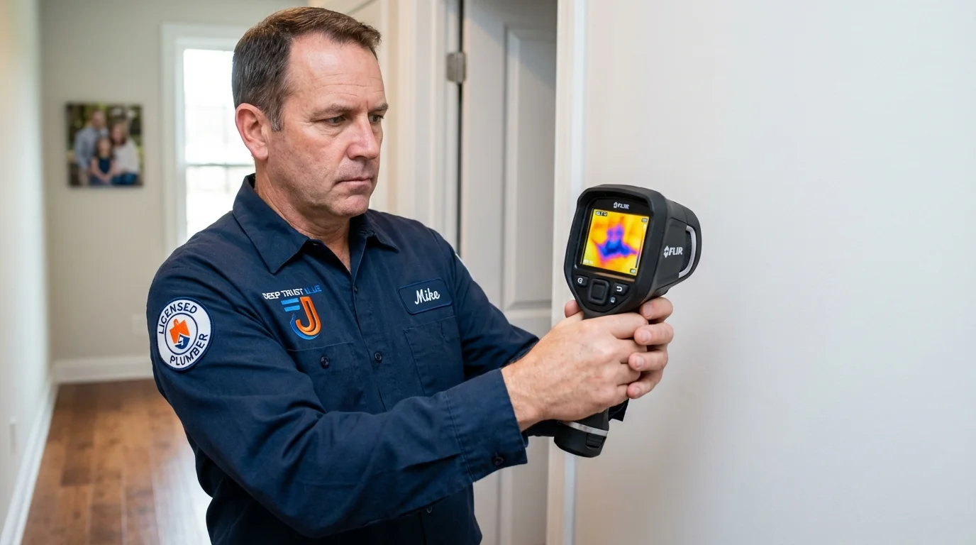 Thermal imaging leak detection by Johns Plumbing LLC in Roscoe
